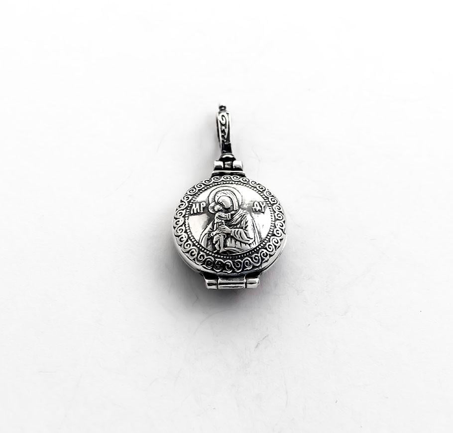 Подвеска серебряная Maxi Silver 8800 Ладанка, которая открывается с Божией Матерью (88800)