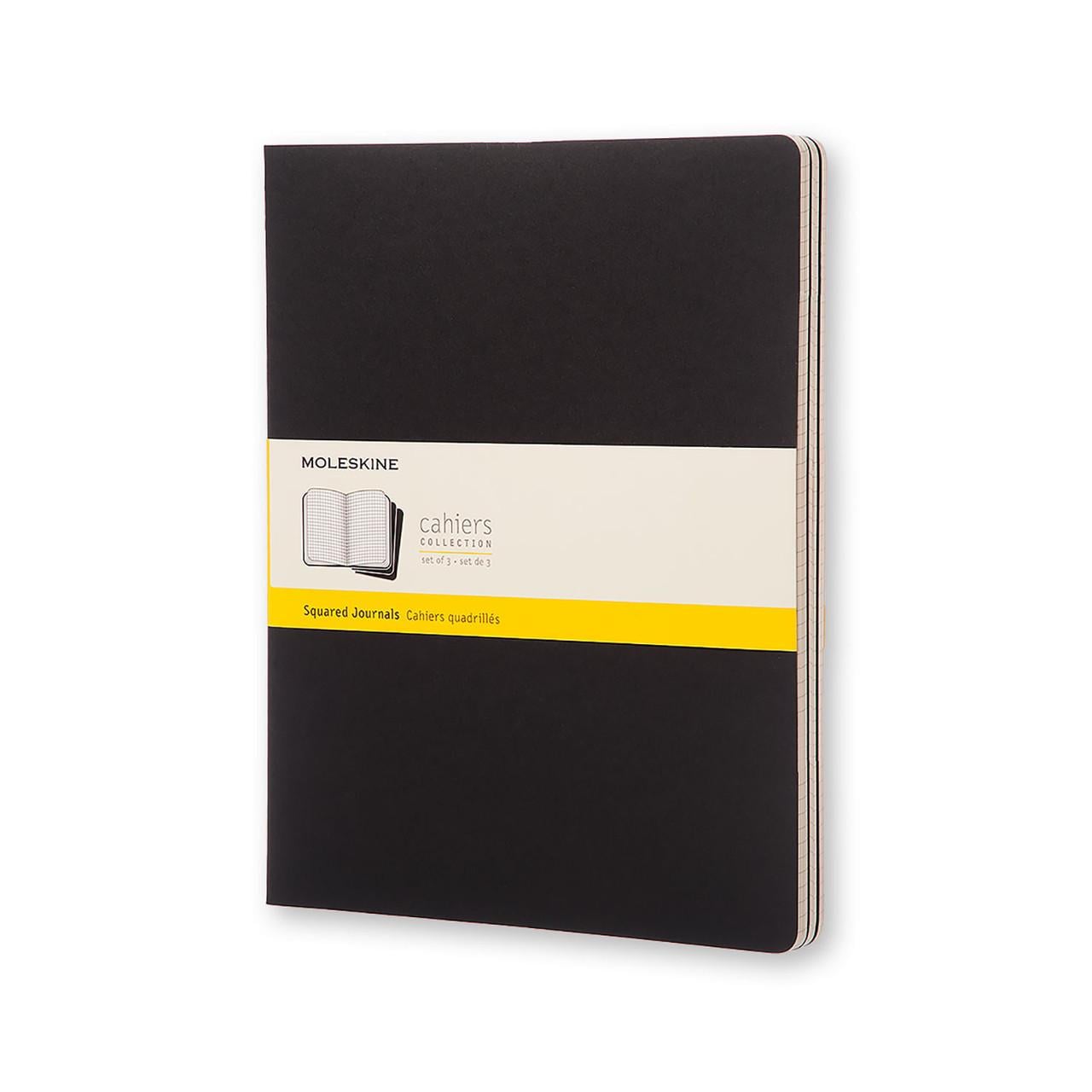 Блокнот Moleskine Cahier черный XXL 120 страниц клетка 21х30 см (8055002851459)