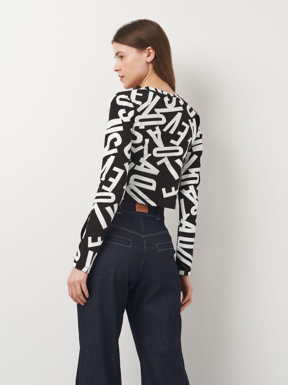 Футболка Forstime 799x10 длинный рукав женская M/L Черный (191969-1) - фото 3 Футболка Forstime 799x10 длинный рукав женская M/L Черный (191969-1) - фото 3