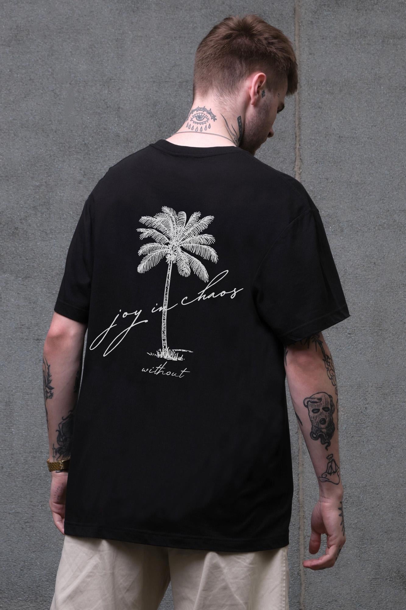Футболка оверсайз Without З Принтом Joy Palma L/XL Black (L/XL8056253 8056254)