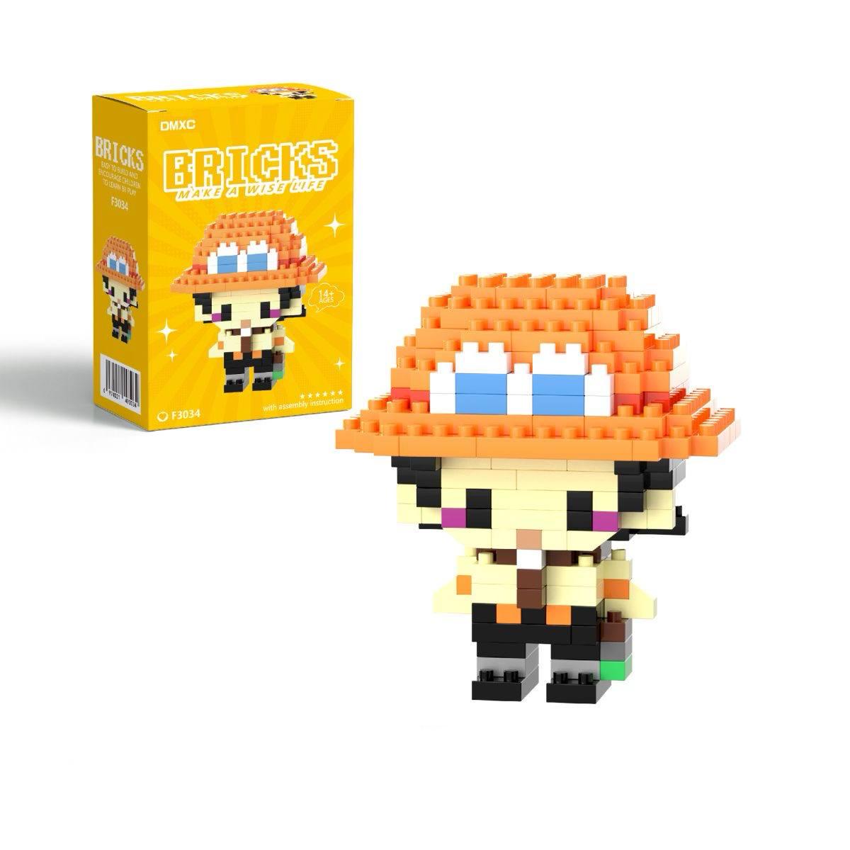 Міні-конструктор 3D Bricks One Piece Ван Піс Великий куш: Колекційна фігурка Портгас Д. Ейс Portgas D. Ace (2983077229)
