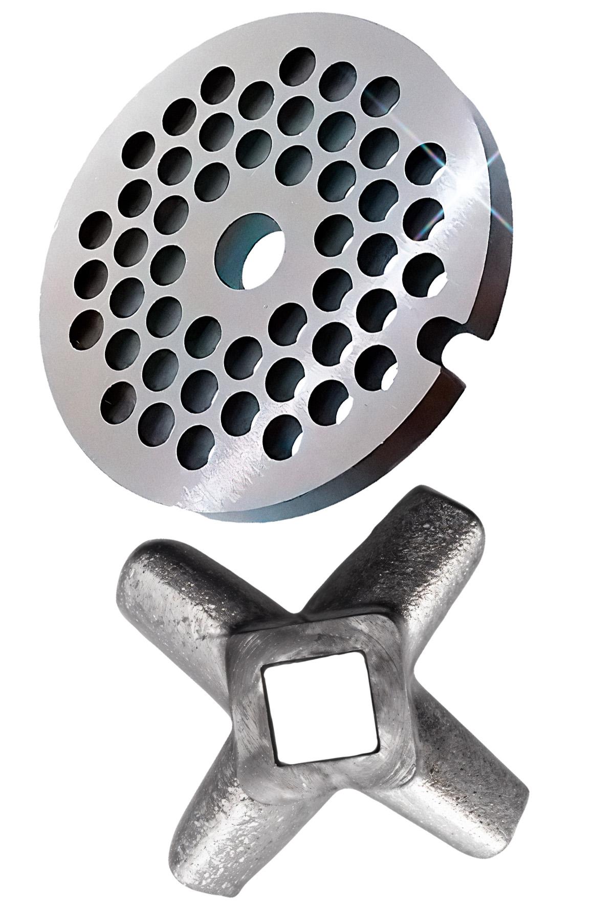 Комплект для мясорубки BRS нож двухсторонний/насадка средняя 55 мм (549316185)