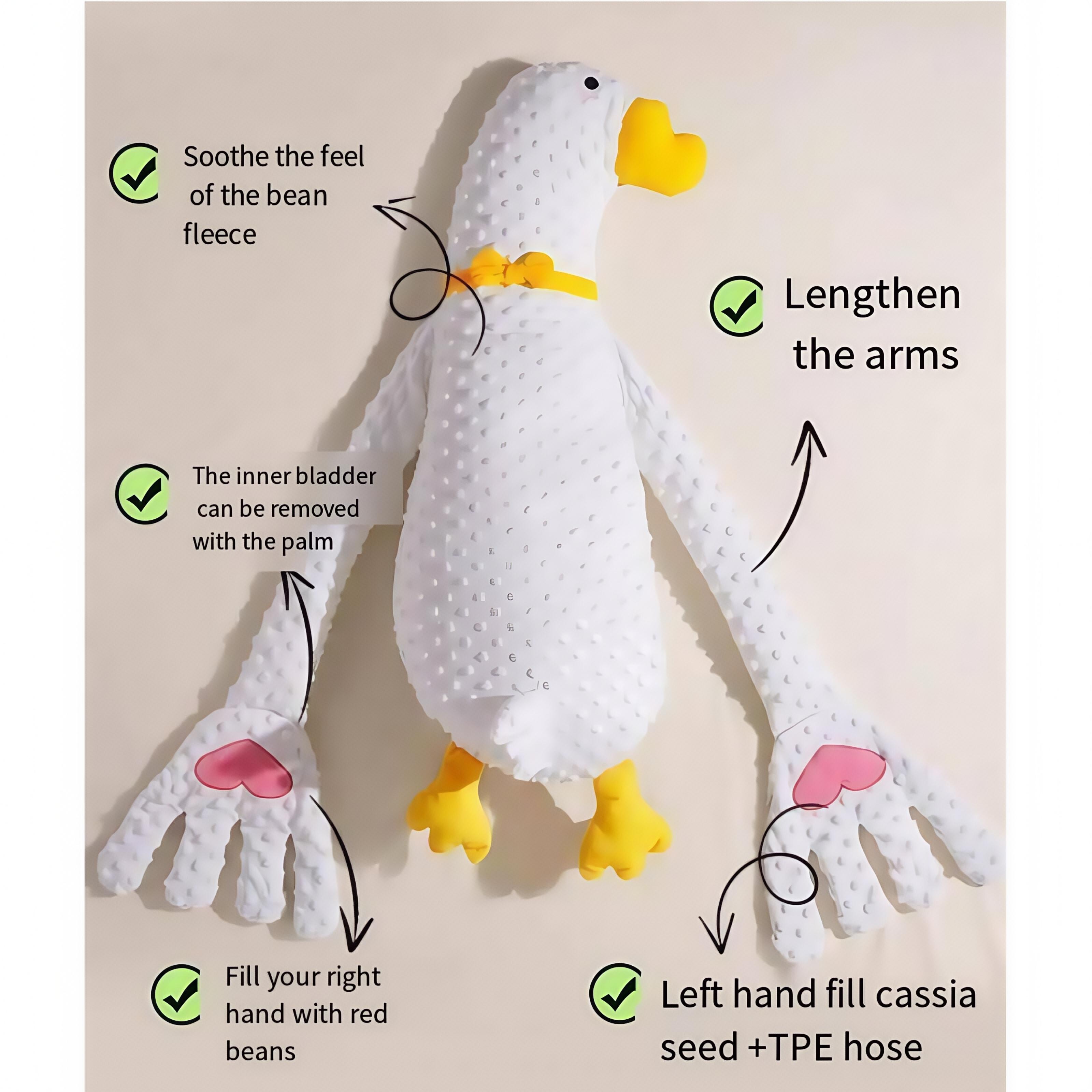 Подушка-грелка детская Гусь-обнимусь 0+ с легкими похлопываниями для успокаивающего сна малыша (28492164) - фото 7