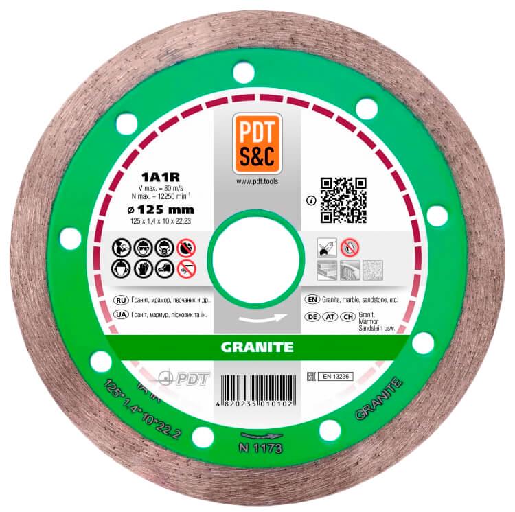 Круг алмазный по граниту PDT Granite 1A1R 125х1,4х10х22,2 мм (820200CGRu)