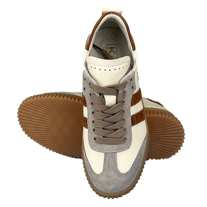 Кеды женские кожаные 7060-1 p. 37 23,5-24 см Бежевый