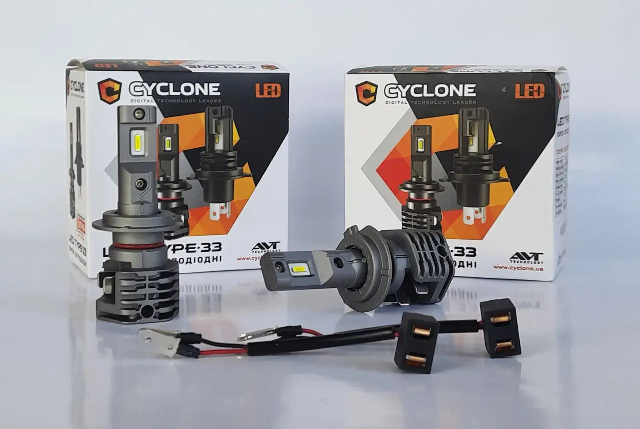 Автомобільні лампи світлодіодні CYCLONE Led H7 5000K type 33 (102-188) - фото 2 Автомобільні лампи світлодіодні CYCLONE Led H7 5000K type 33 (102-188) - фото 2