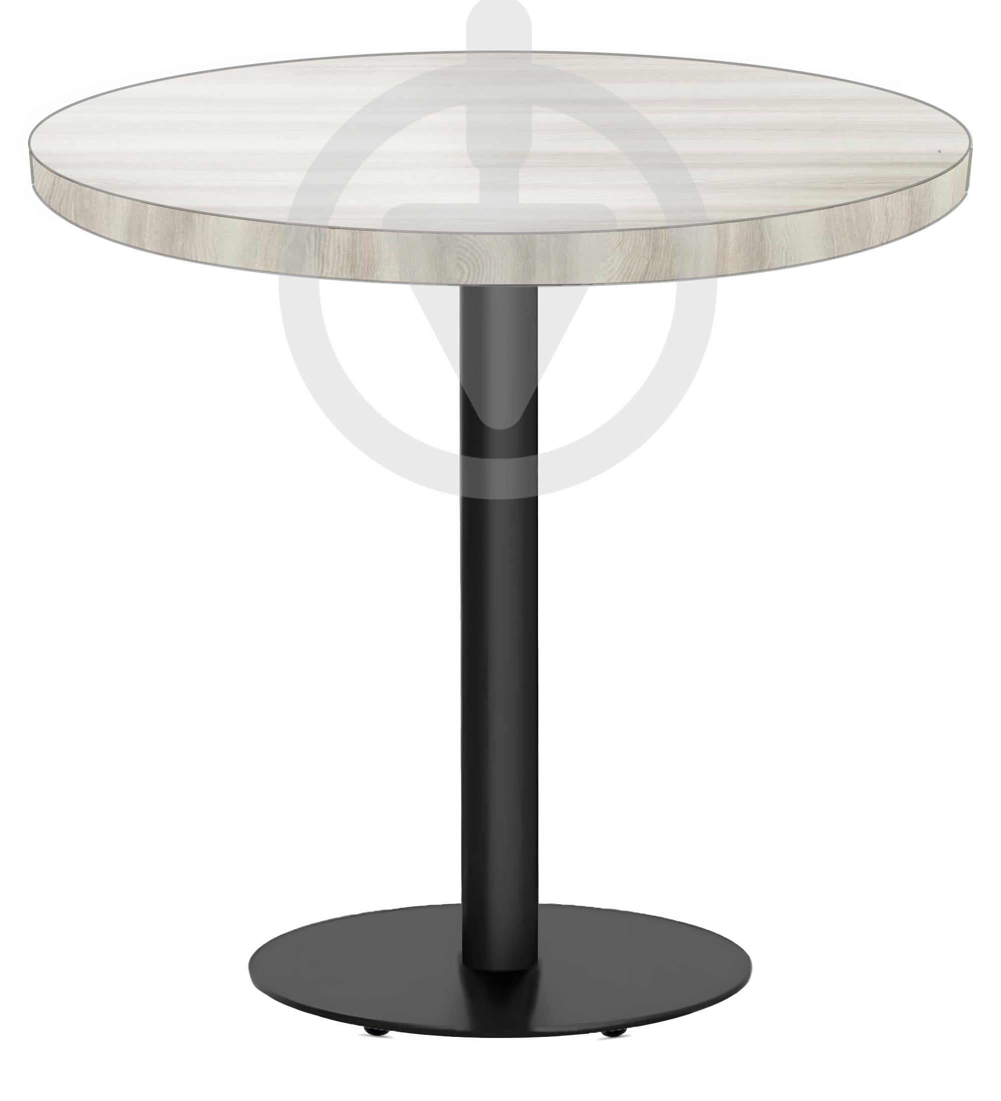 Стол кухонный круглый MebliRoMax Round 60 см Loft Ясень Серфсайд/Черный