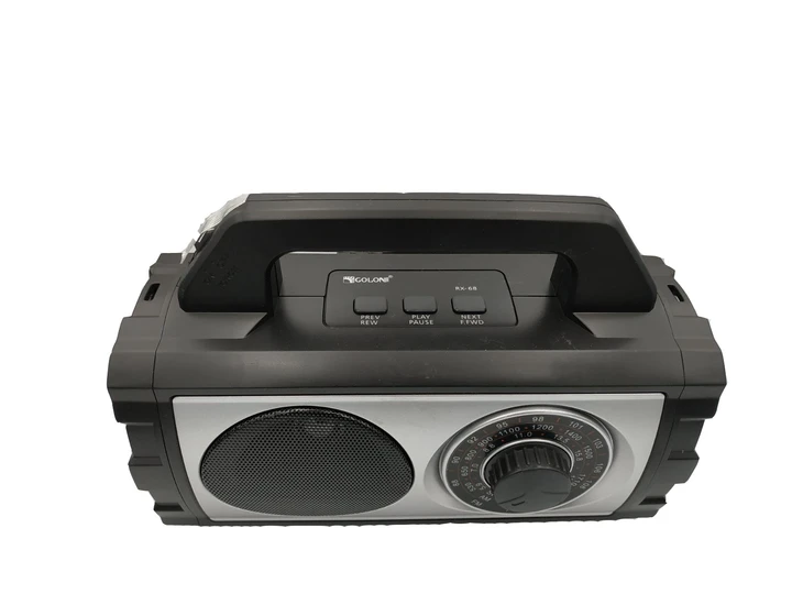 Радиоприемник аккумуляторный Golon RX-68 с фонариком Черный (GOLONRX68)