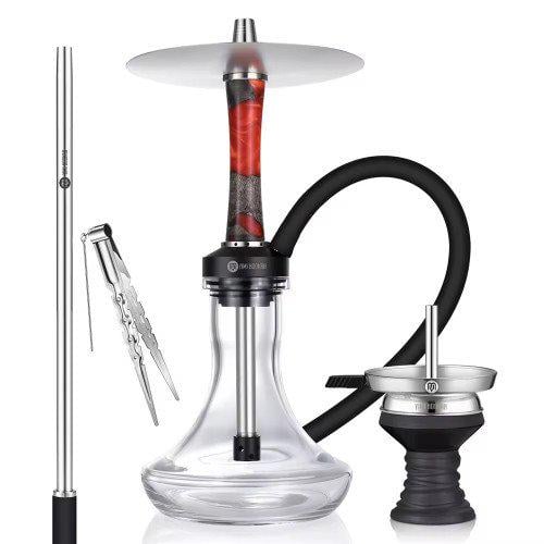 Кальян Yimi Hookah Woodz нержавеющая сталь 40 см Красный (22659)