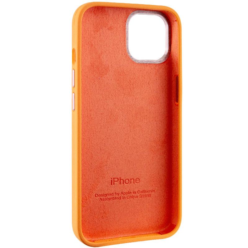 Противоударный чехол Silicone Case Metal Buttons (AA) для Apple iPhone 14 (6.1") Оранжевый / Marigold - фото 6