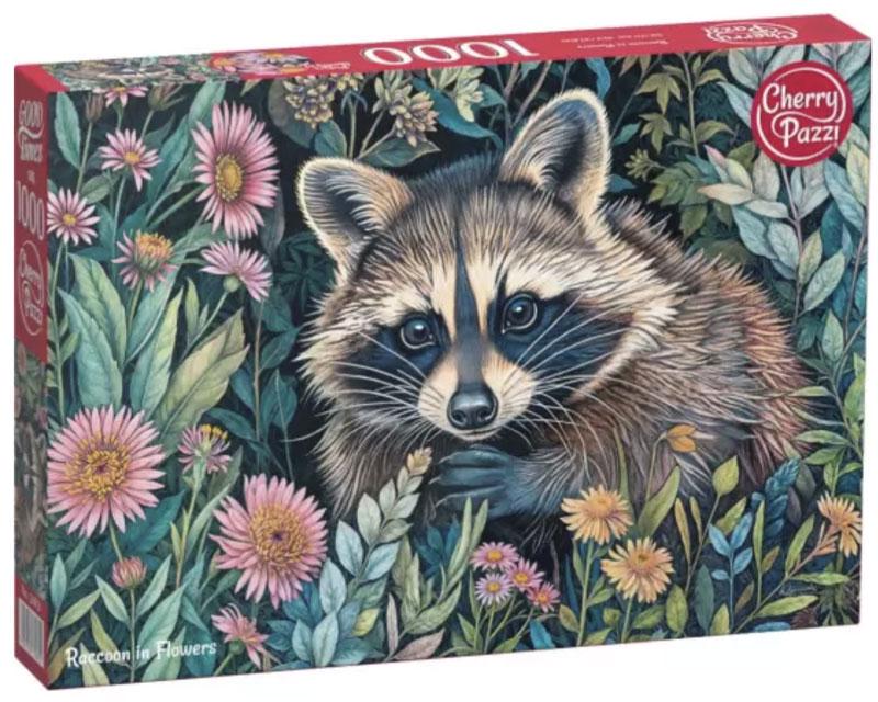 Пазл CherryPazzi Єнот серед квітів 1000 ел. 50x70 см (30851)