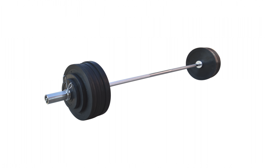 Штанга прорезиненная RN-Sport на 125 кг с олимпийским грифом (2522949025_rn_2)