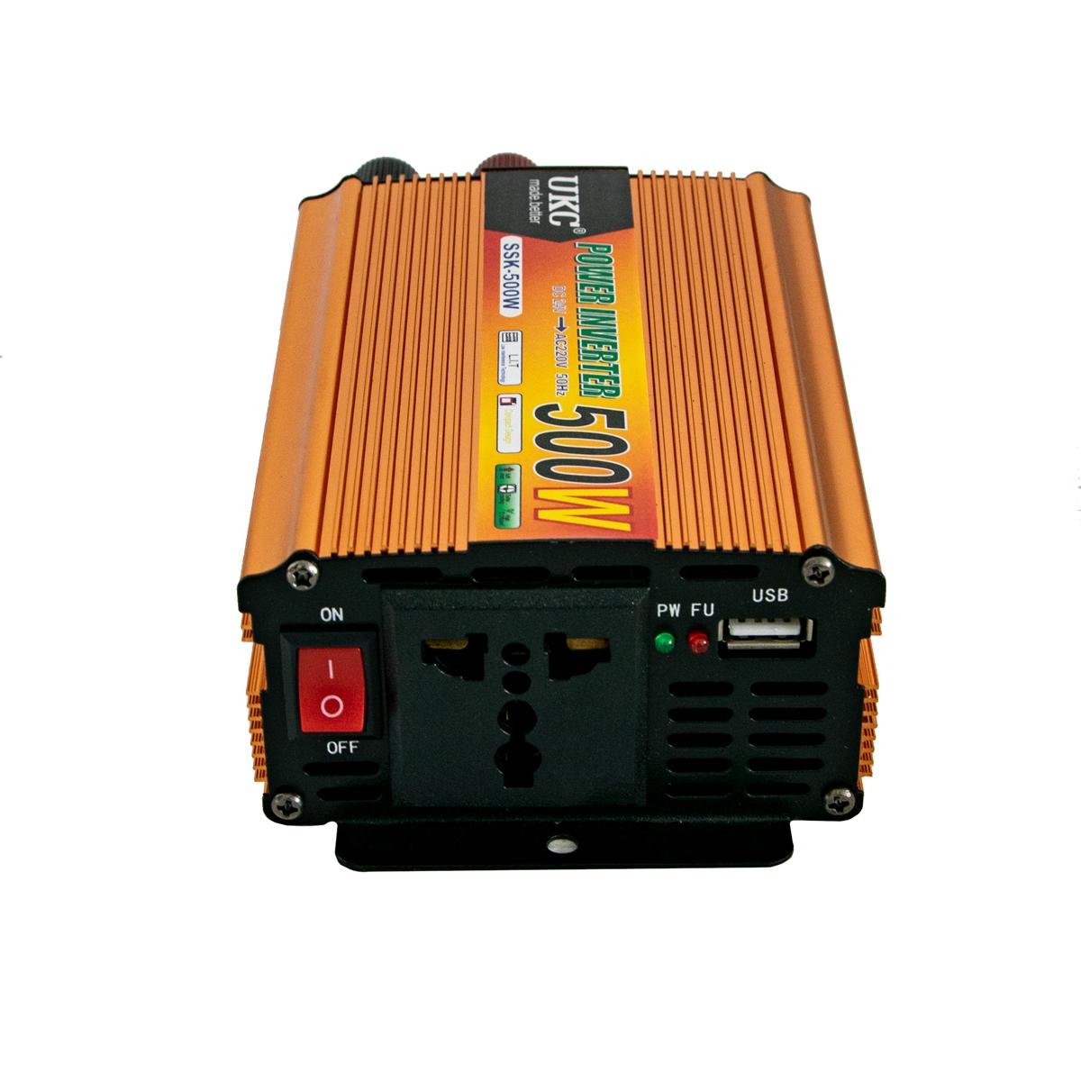 Перетворювач напруги UKC Power Inverter SSK 500 W 24 V/220 V (1009410-Bronze) - фото 3