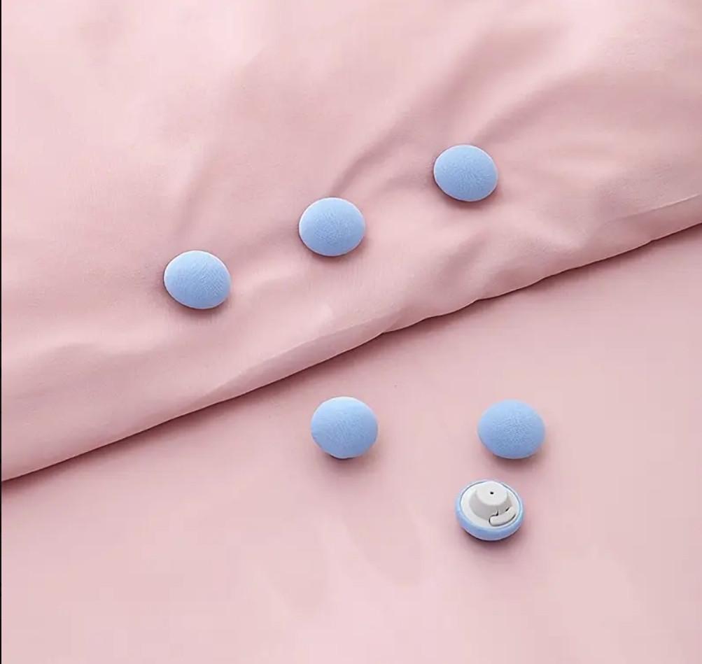 Фіксатори для постільної білизни протиковзкі з легким розблокуванням 4 шт. Синій (2738777260) - фото 4