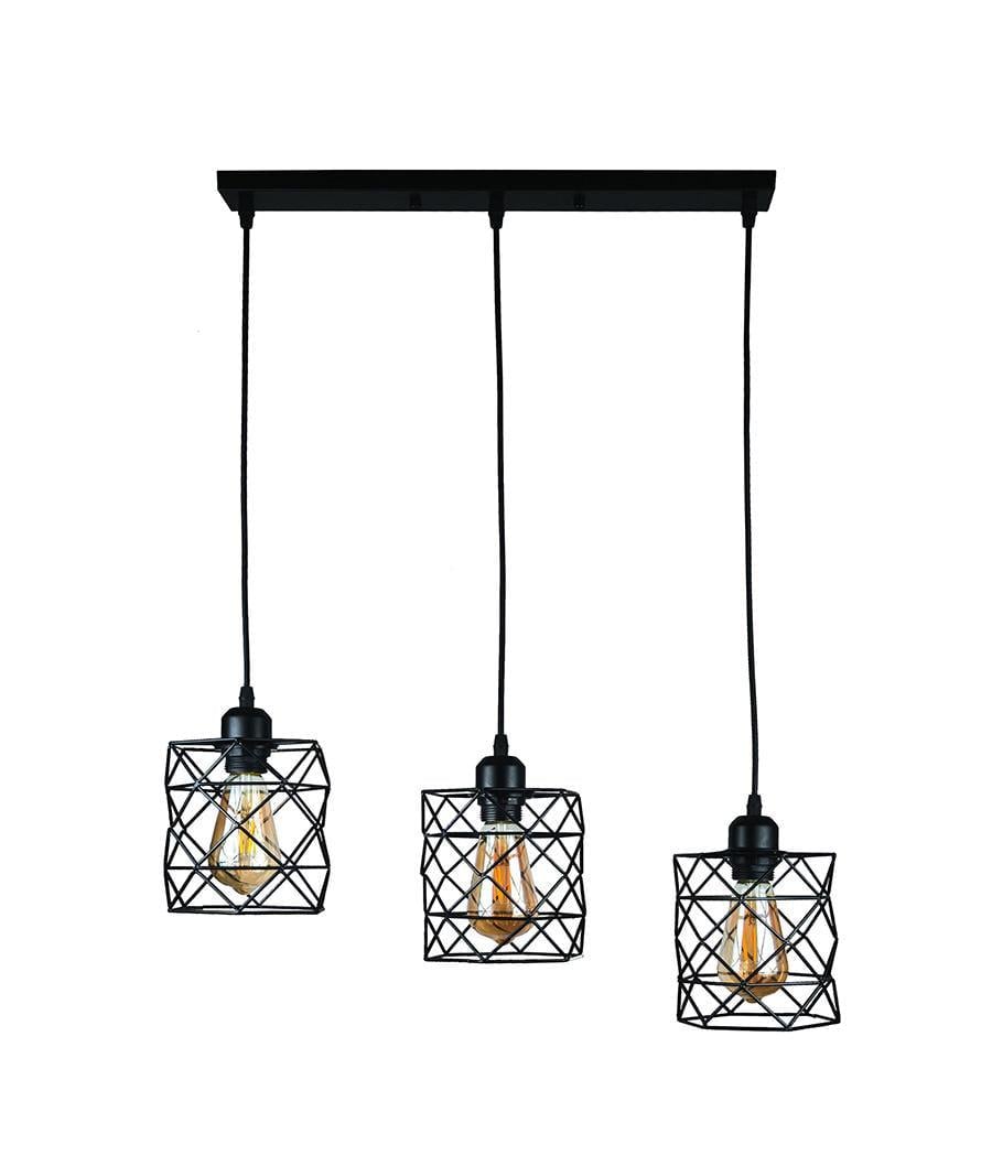 Подвесной светильник Levistella 756PR105F-3 BK 500 на три плафона в стиле лофт 150х155 мм (14-16-LVS2739)
