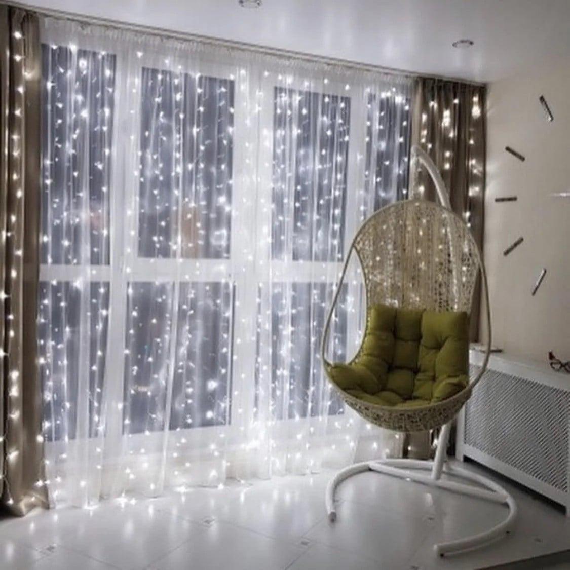 Светодиодная гирлянда штора 6х3 м 900 LED 220В Холодный белый Светодиодная гирлянда штора 6х3 м 900 LED 220В Холодный белый