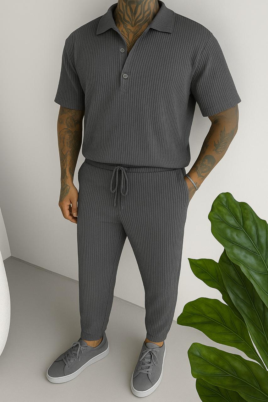 Костюм мужской Diego брюки и футболка XL Графит (Q0069/1/4) - фото 3