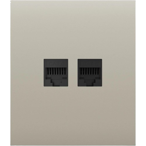 Фронтальная панель Ajax CenterCover LAN до 1 Гбит/с CAT.5e и CAT.6 для 4K Ivory (31022253)