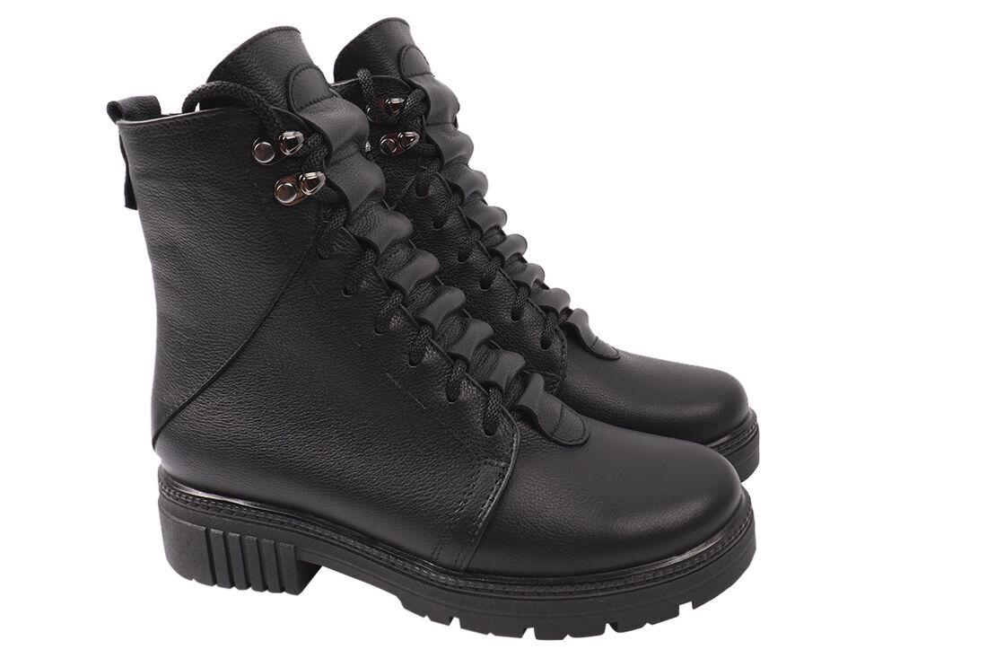 Ботинки женские R&Y из кожи высокие р. 37 Черный (1-9/22ZHC)