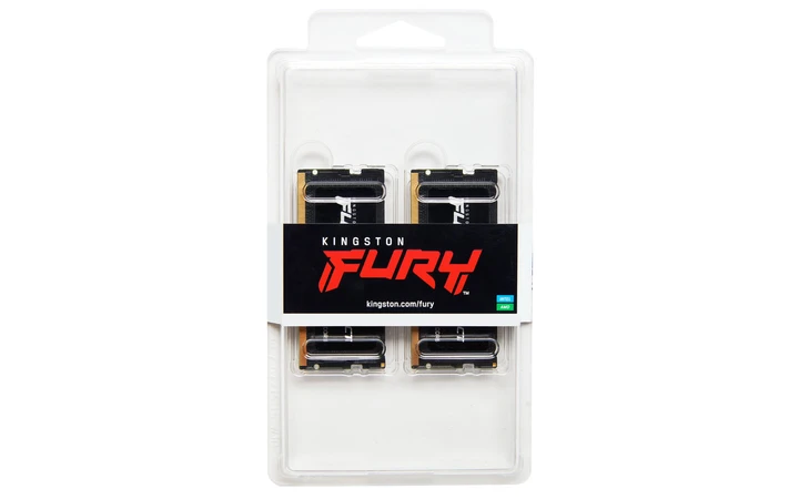 Оперативная память Kingston Fury SODIMM DDR5-5600 65536MB PC5-44800/Kit of 2x32768/ Impact 2Rx8 Black (KF556S40IBK2-64) - фото 3