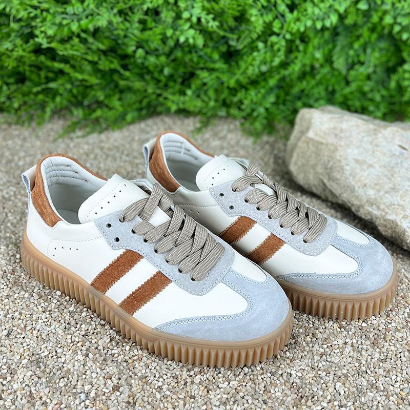 Кеди жіночі шкіряні Е-007060-1 p. 40 25,5 см Бежевий - фото 3 Кеди жіночі шкіряні Е-007060-1 p. 40 25,5 см Бежевий - фото 3