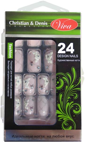 Ногти накладные VIVA 3D в упаковке 24 шт. (3D-334)