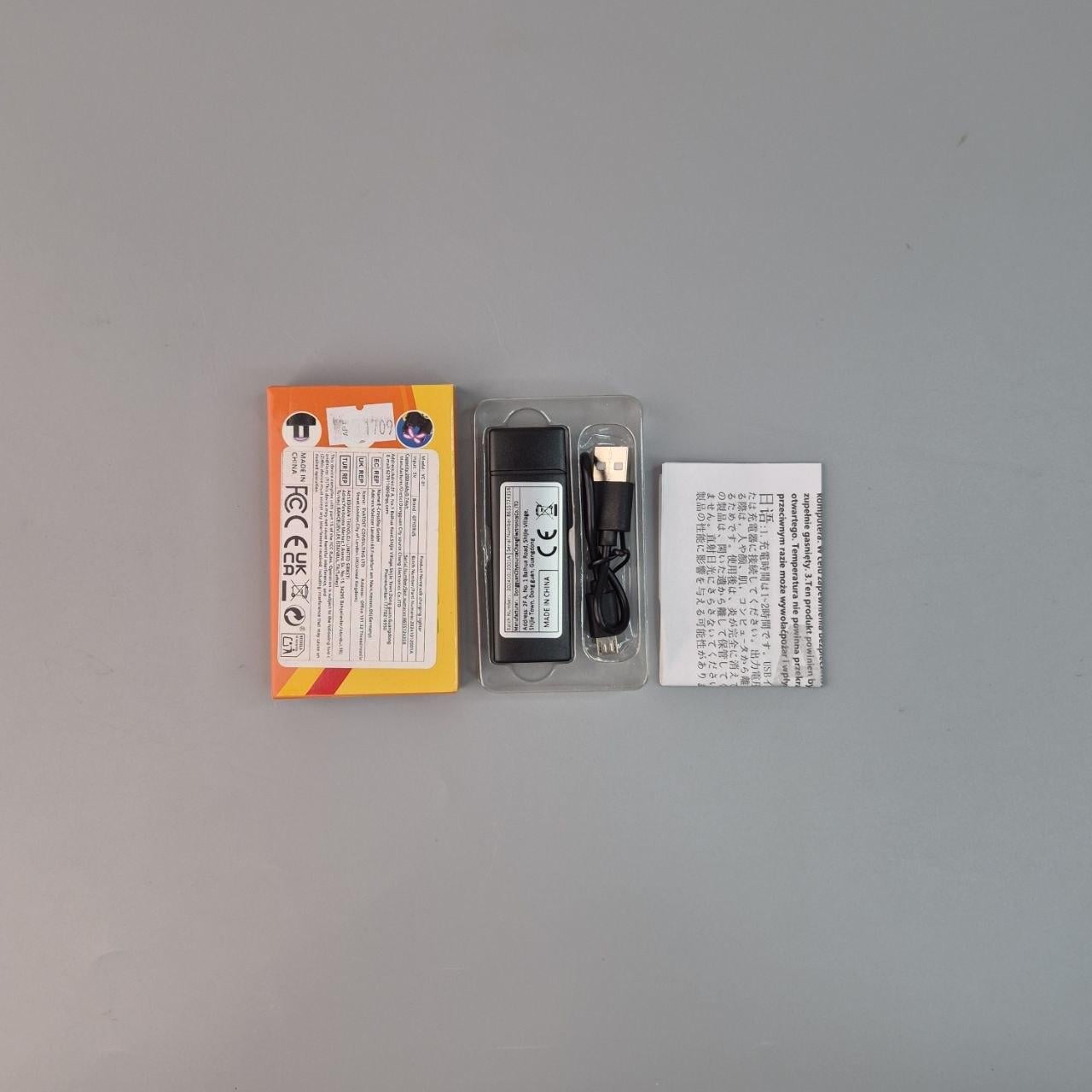 Зажигалка сенсорная электронная USB Черный (1709) - фото 6