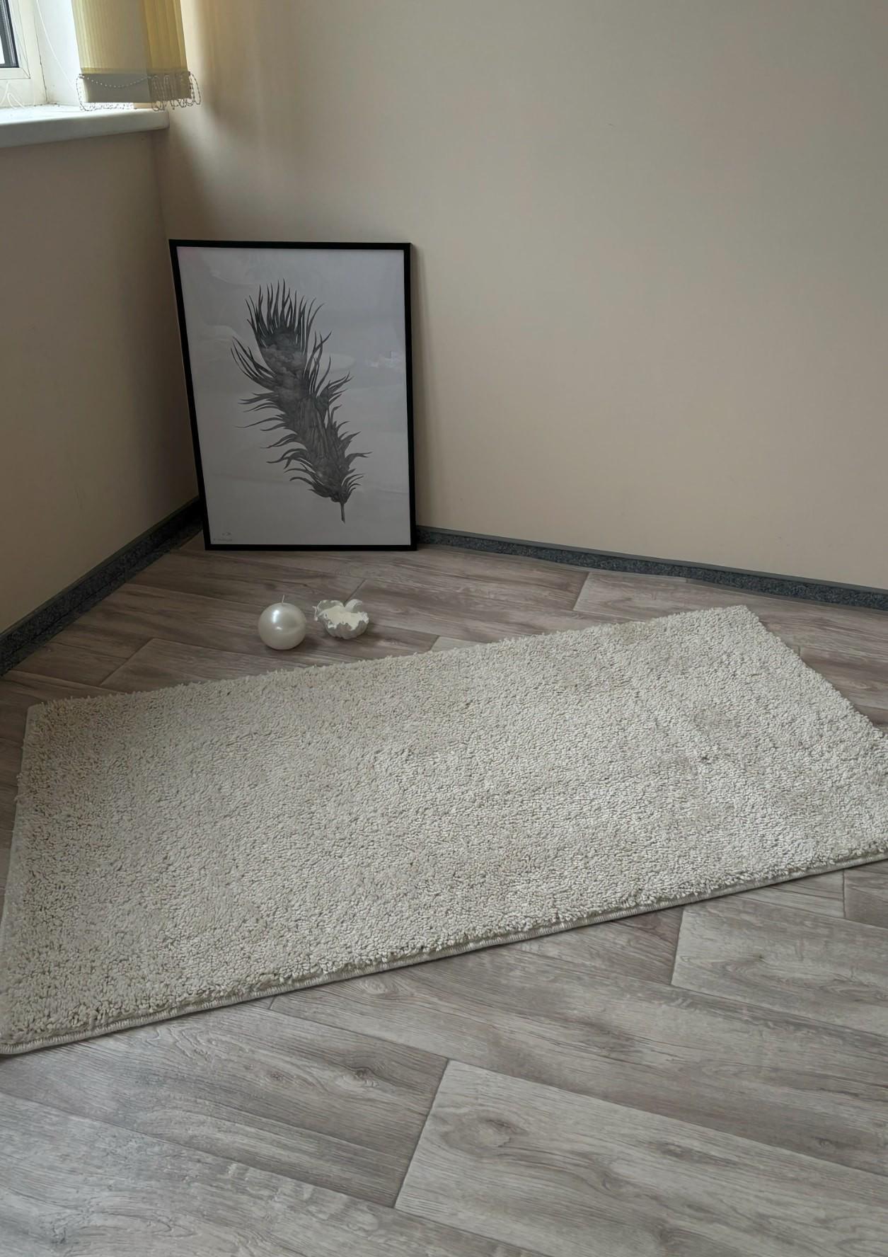 Килим з високим ворсом Shaggy Roco 200x400 см Beige (102852040)