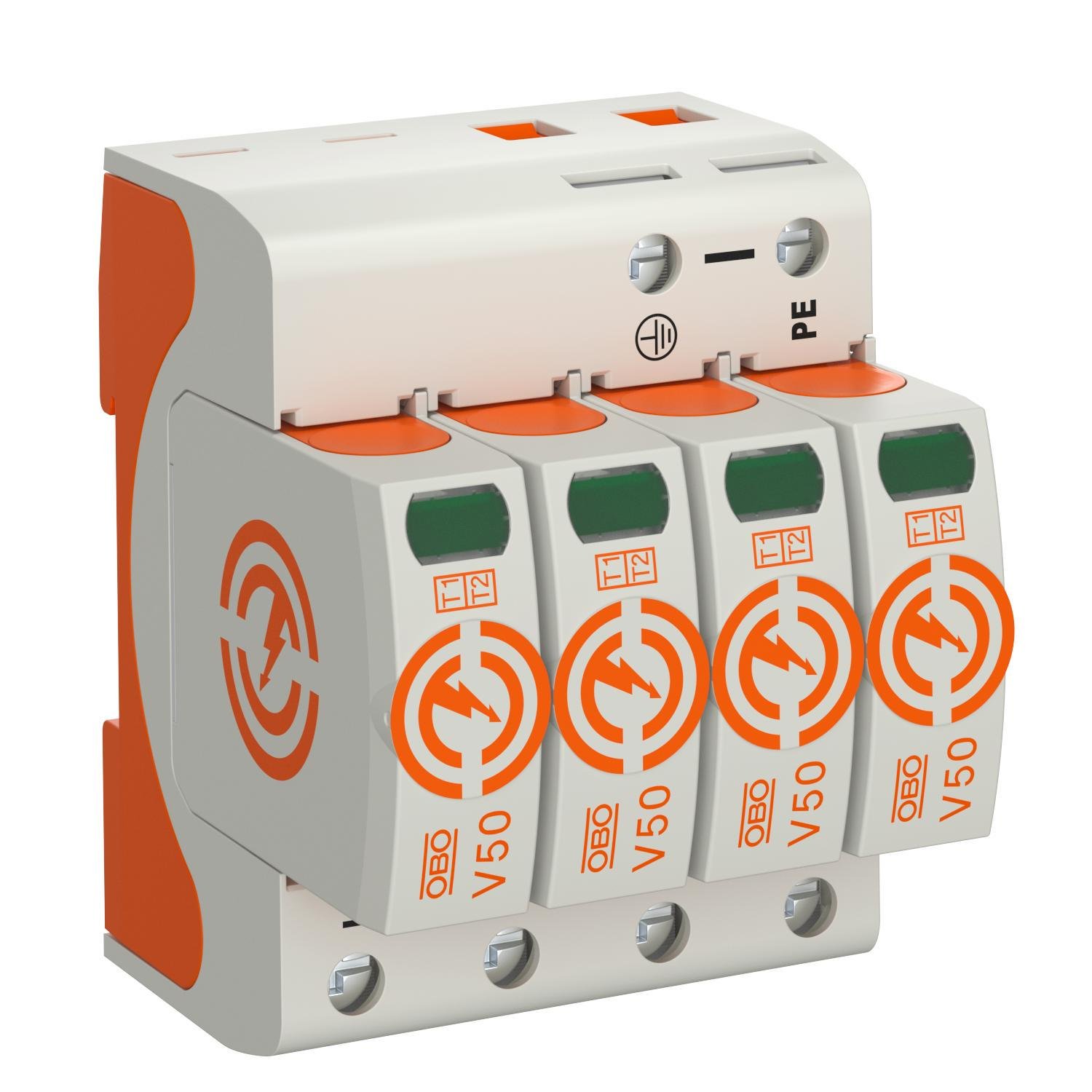 Ограничитель перенапряжения OBO bettermann V50-4-280 4P 160кА 280 В класc 1+2 B+С (5093513)