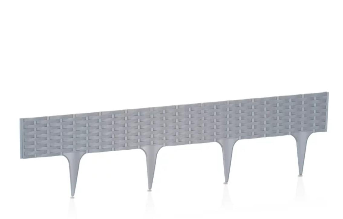 Бордюр садовый Prosperplast Garden Border 3,9 м Серый (IBRA-405U)
