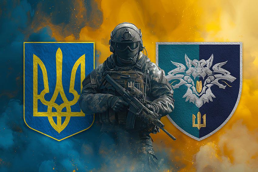 Прапор Воїн з гербом України та 38 ОБрМП (30325004)