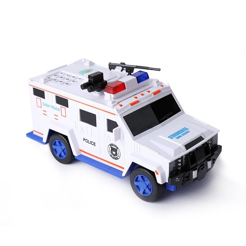 Детская копилка SUNROZ Bank в виде полицейского автомобиля с купюроприемником Белый (SUN8268) Детская копилка SUNROZ Bank в виде полицейского автомобиля с купюроприемником Белый (SUN8268)