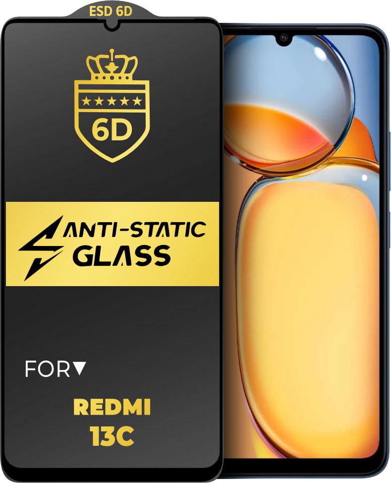 Защитное стекло 6D Anti-Static Xiaomi Redmi 13C Glass Shield