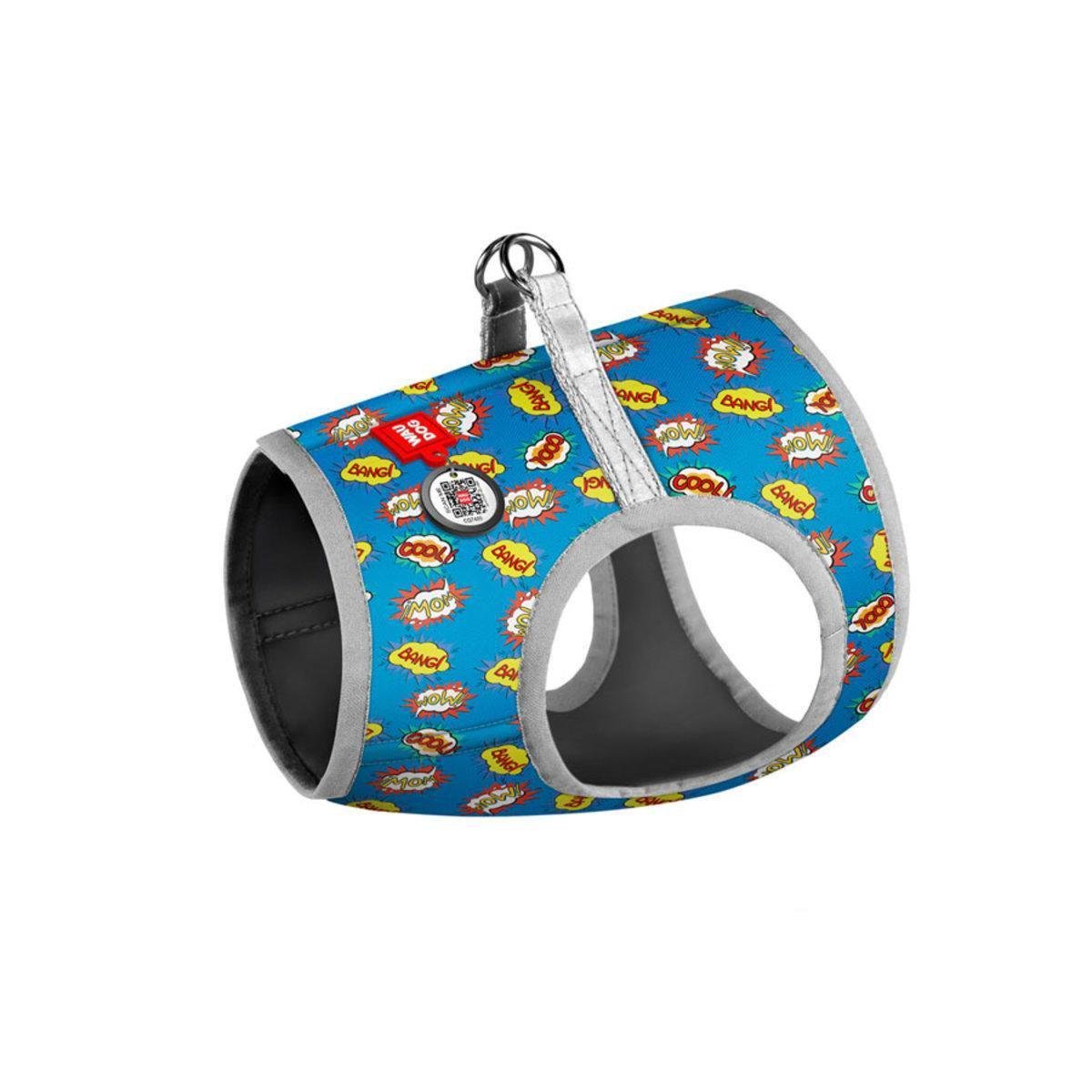 Шлея для собак мягкая Waudog Clothes ВАУ с QR паспортом S2 46-50 см х 43-45 см (2905 Col)