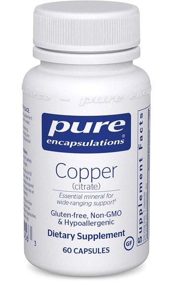 Микроэлемент Медь Pure Encapsulations Copper citrate 60 Caps (PE-00456)
