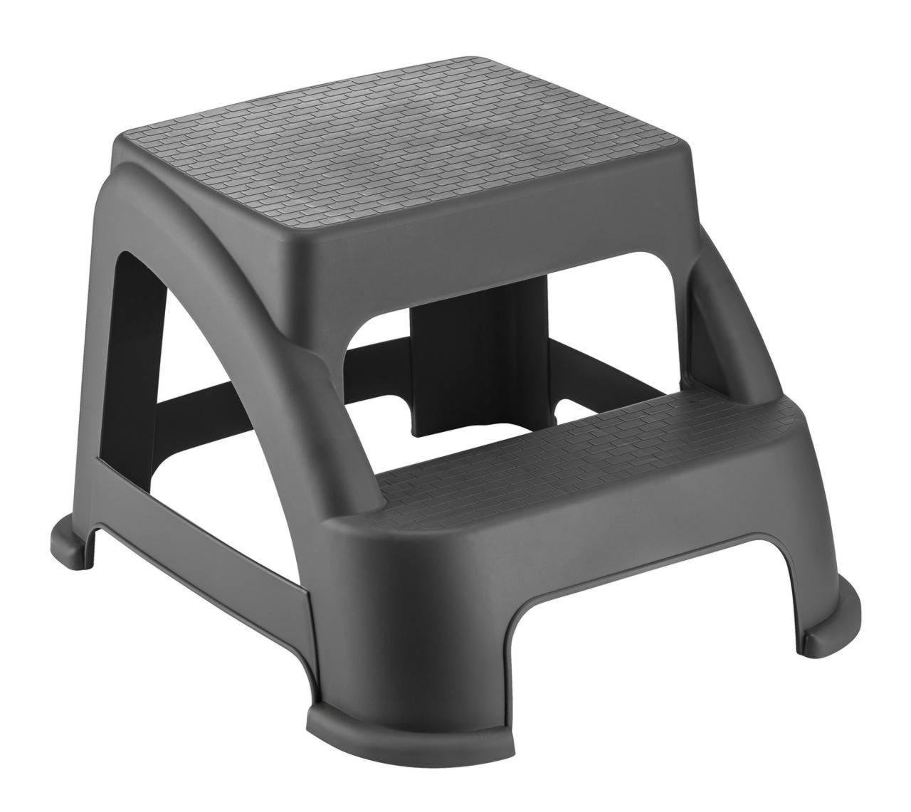 Табурет-сходинка протиковзкий 45х37,5х28 см Сірий (075-GRAY)