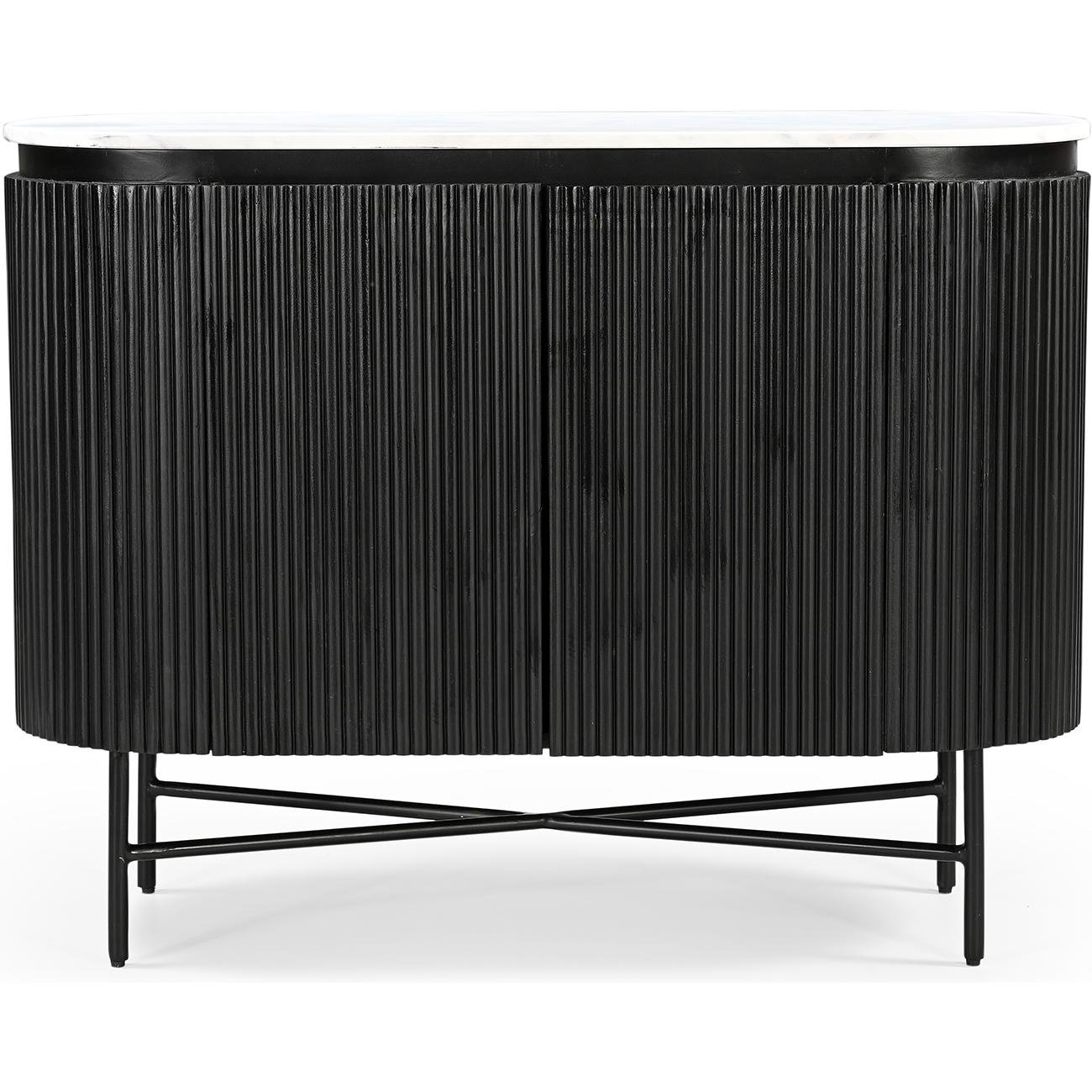 Буфет двухдверный Isabella Lilac ice top and black wooden base 100 см