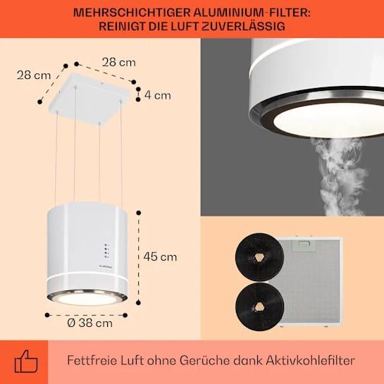 Вытяжка кухонная островная KLARSTEIN Tron Ambience с цифровым дисплеем 540 м3 ч (10034214) - фото 4 Вытяжка кухонная островная KLARSTEIN Tron Ambience с цифровым дисплеем 540 м3 ч (10034214) - фото 4