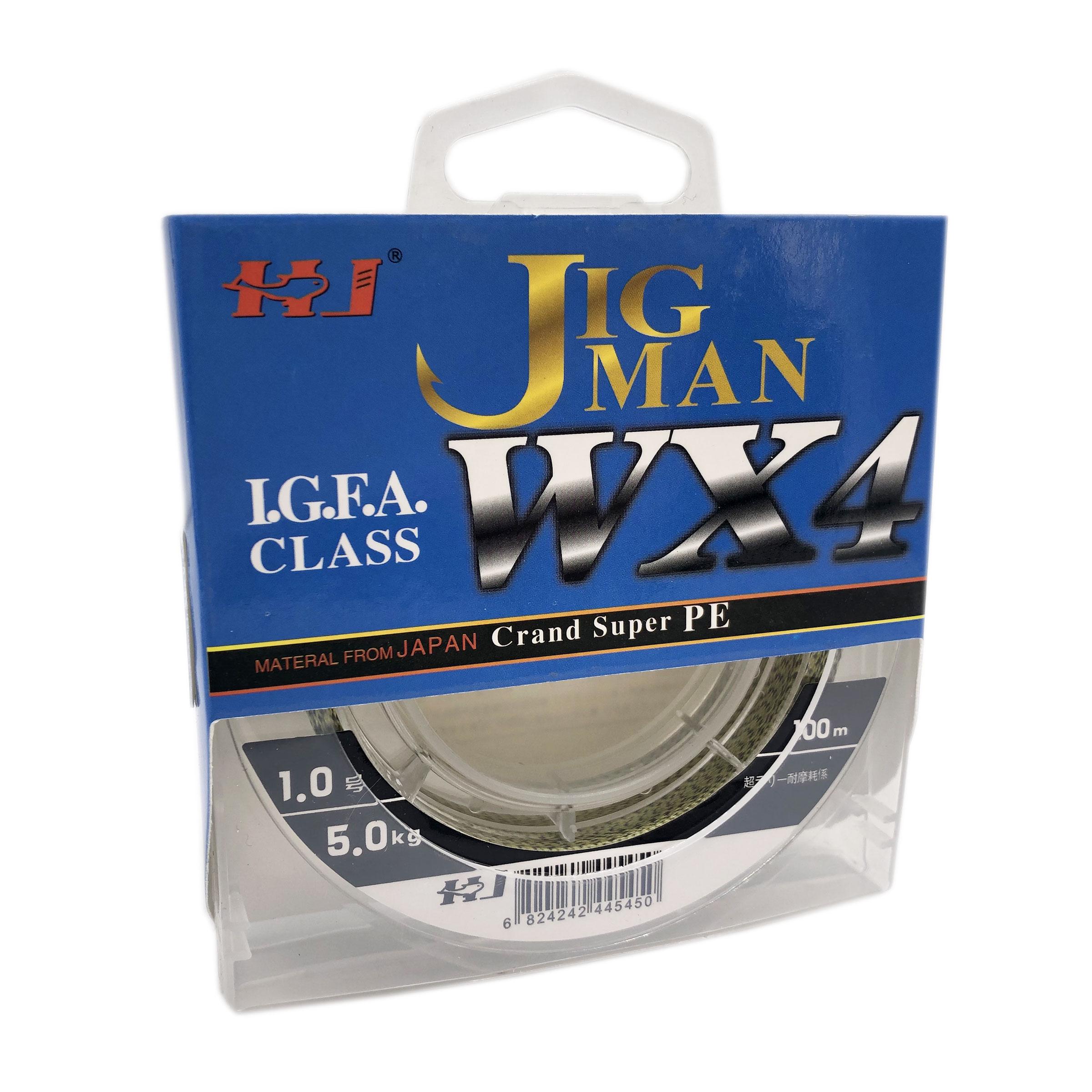 Шнур JIG Man Wx4 1.0 100 м 5 кг Зеленый (7986)