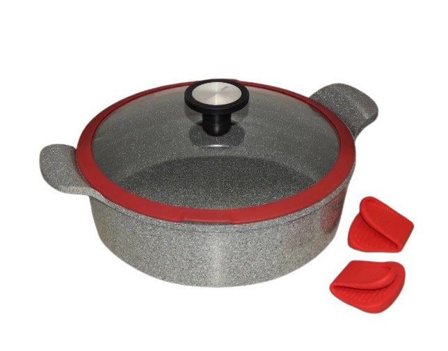 Каструля зі скляною кришкою Neoflam EK-OT-L28I Light Marble з мармуровим покриттям 28 см (1929481596)