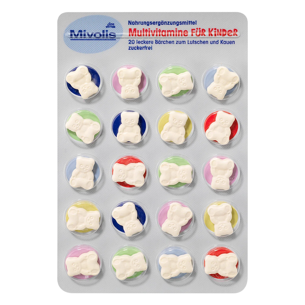 Мультивітаміни жувальні для дітей від 4 до 7 років DM Mivolis Multivitamine Kinder 20 шт. (EPI-15102025-1349)