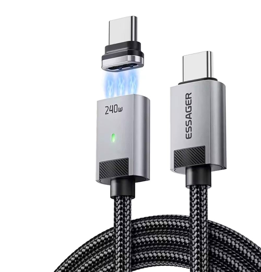 Магнитный кабель Essager Type-C PD 240w Fast Charge 2 м Black (36959003)