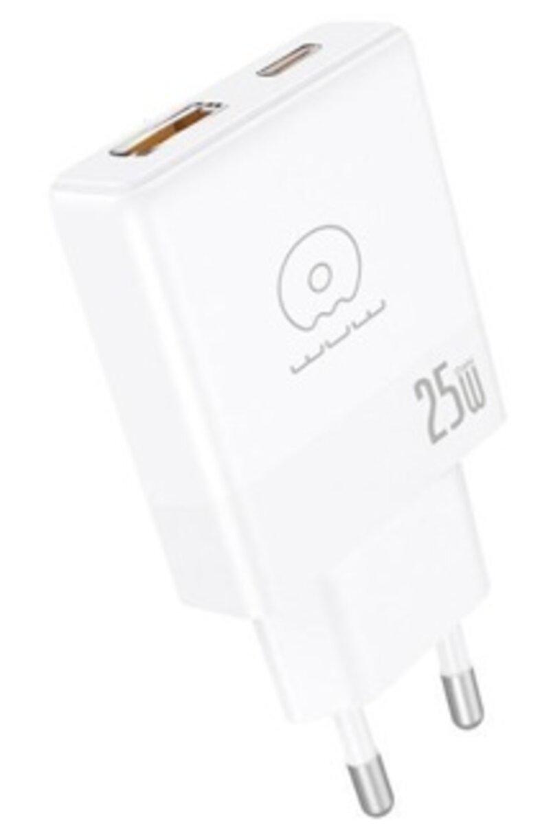 Зарядное устройство Wuw C217 PD 25W USB A Type-C Белый (25816271)