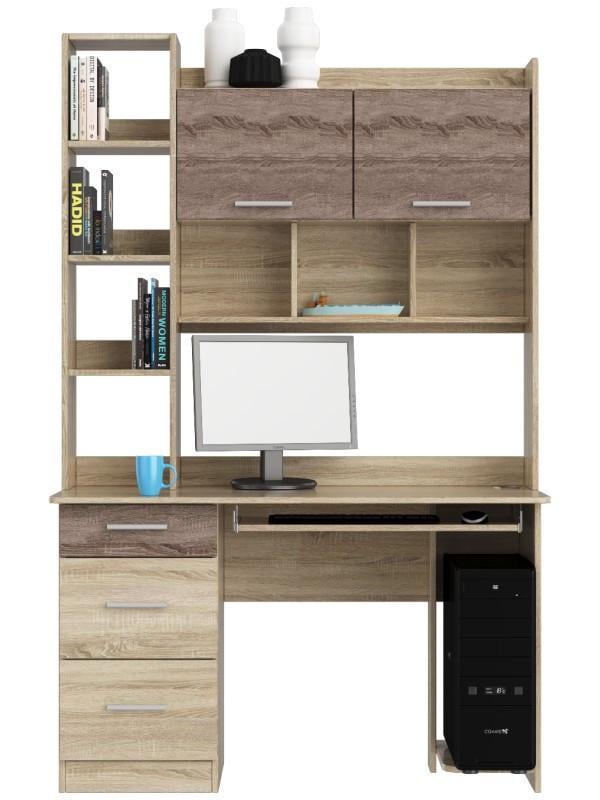 Комп'ютерний стіл Еверест Школяр-6 1250х600х1966 мм Дуб сонома/Трюфель (EVR-20084) - фото 5