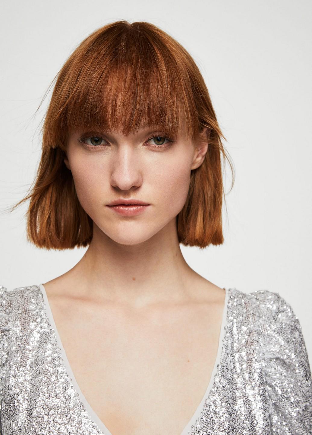 Блузка Mango M Серебряный (2000000839141) - фото 3 Блузка Mango M Серебряный (2000000839141) - фото 3