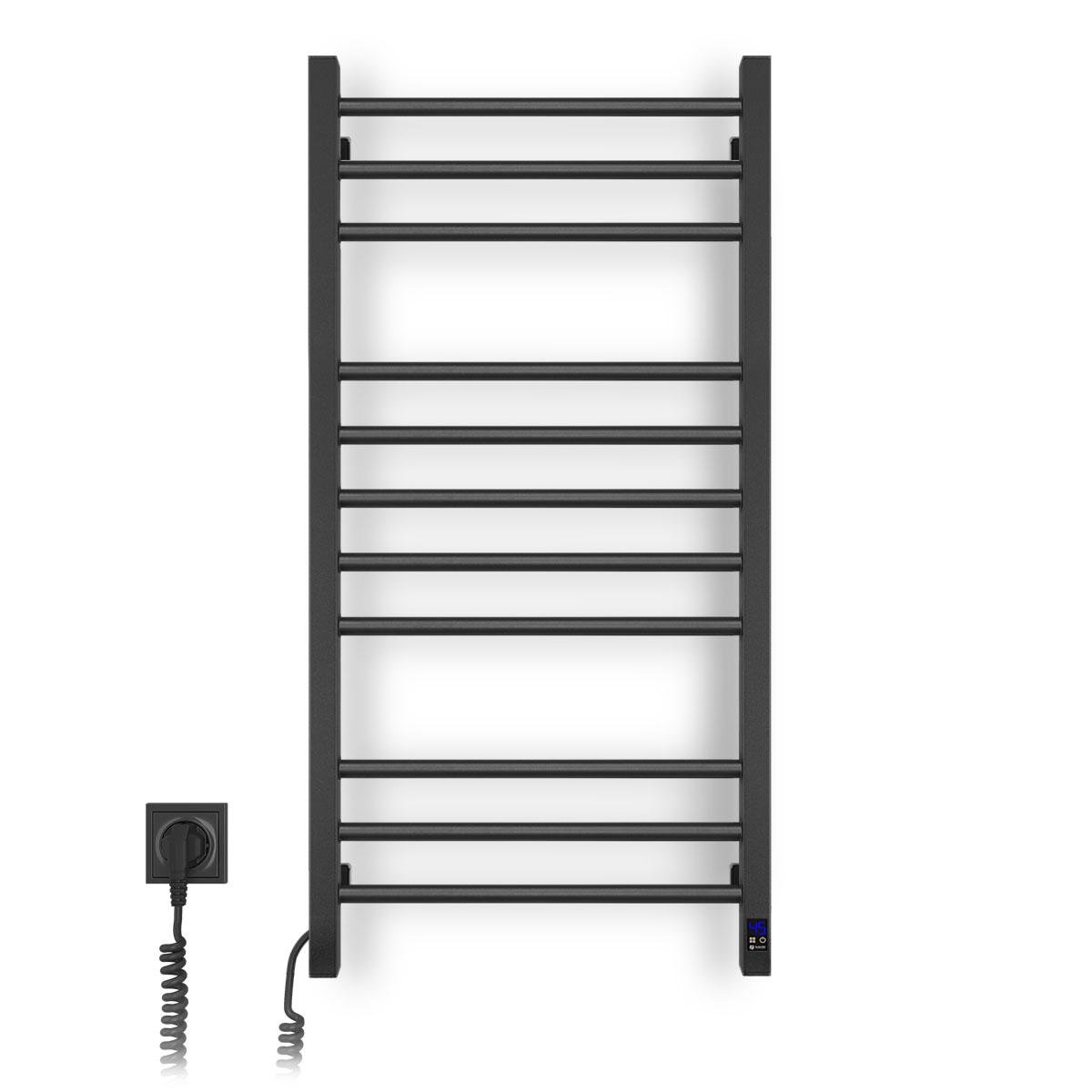 Полотенцесушитель электрический Классик Квадро Sensor левого подключения с таймером 500x1000 мм Черный муар (12-216153-5010YP)