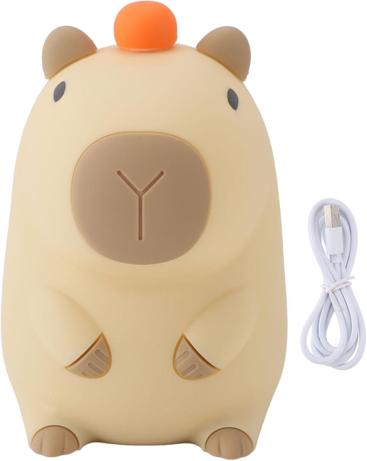 Ночник Капибара с регулировкой яркости/таймером/управление соприкосновением