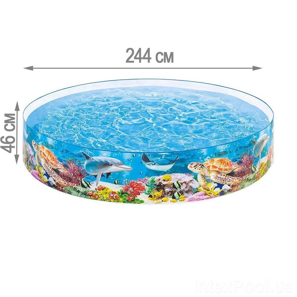 Бассейн каркасный детский Intex Океанский Риф 244х46 см (28443657) - фото 6 Бассейн каркасный детский Intex Океанский Риф 244х46 см (28443657) - фото 6