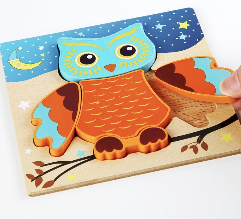 Пазл дерев'яний Сова 15х15 см (189) Пазл дерев'яний Сова 15х15 см (189)