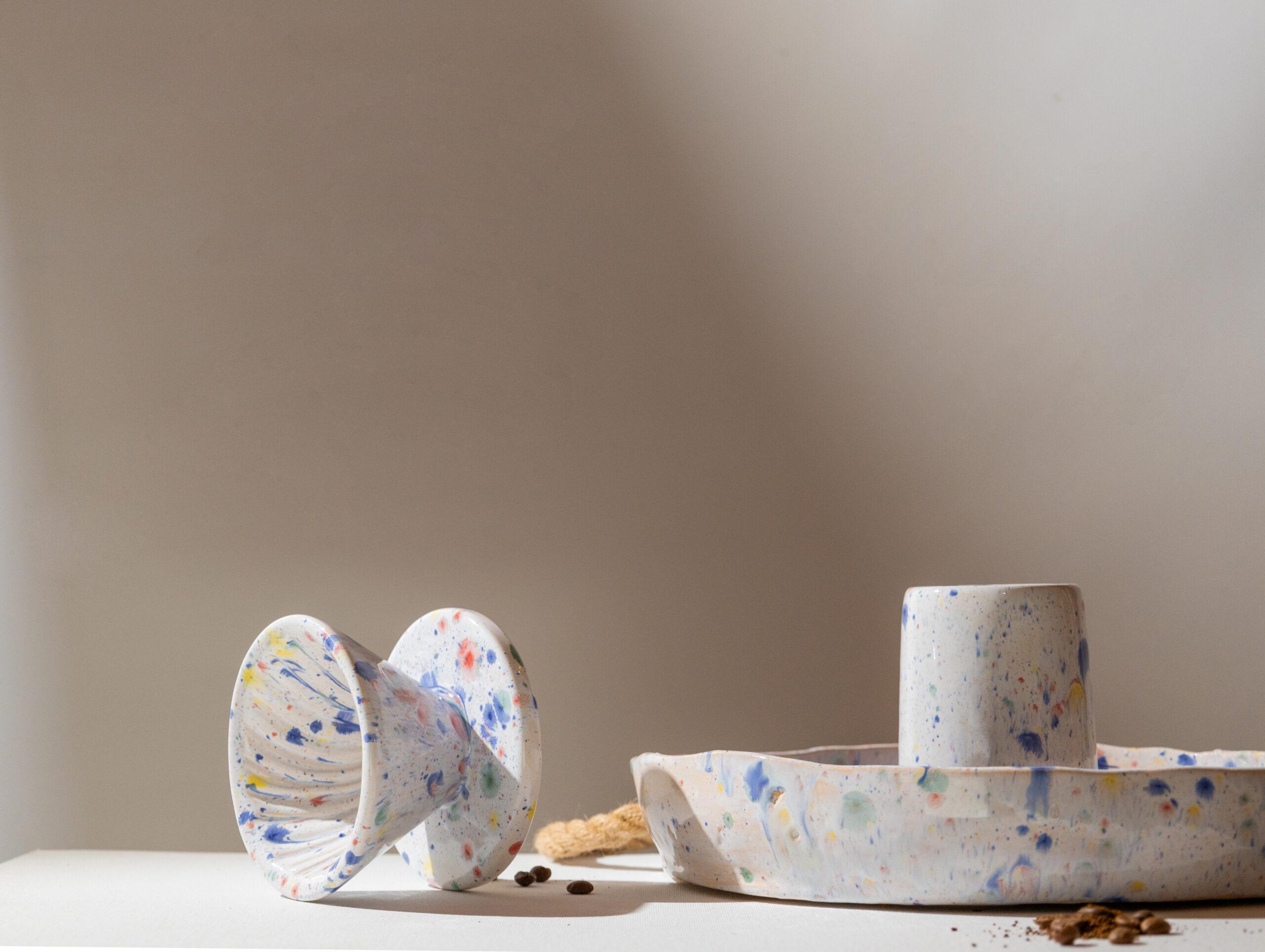 Набор ручной работы кофейный Арлекин пуровер/воронка V60/чашка (POV-002) - фото 11 Набор ручной работы кофейный Арлекин пуровер/воронка V60/чашка (POV-002) - фото 11